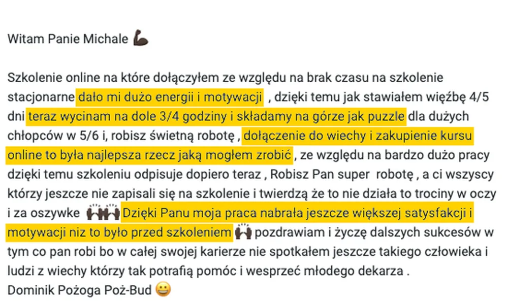 Opinia: Dominik Pożoga, Poż-Bud
